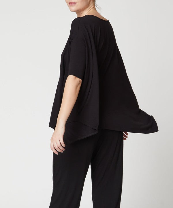 Women's Flared Bamboo Poncho Tunic