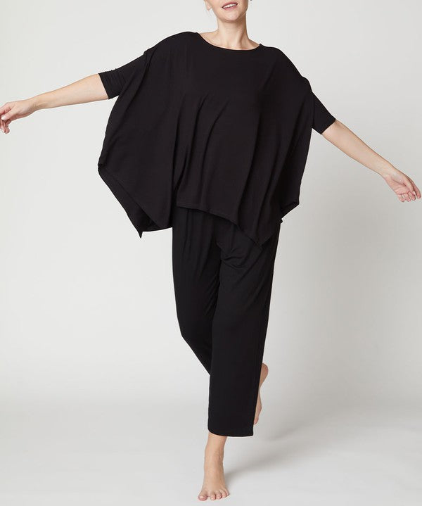 Women's Flared Bamboo Poncho Tunic