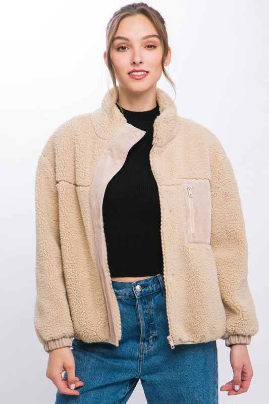 Women's Cozy Sherpa Puffer Jacket