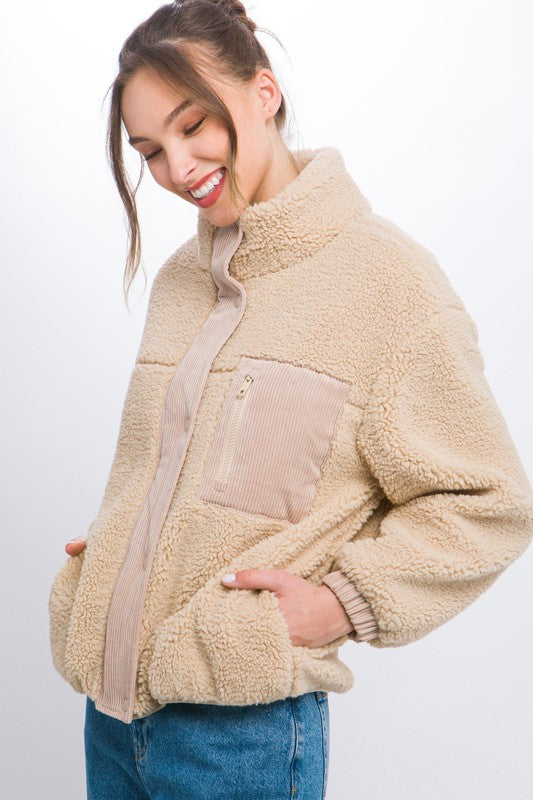 Women's Cozy Sherpa Puffer Jacket