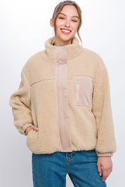 Women's Cozy Sherpa Puffer Jacket