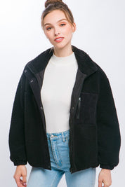 Women's Cozy Sherpa Puffer Jacket