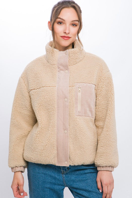 Women's Cozy Sherpa Puffer Jacket