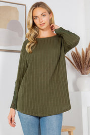 Women's Casual Loose Fit Long Sleeve Tunic Sweater