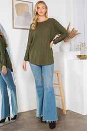 Women's Casual Loose Fit Long Sleeve Tunic Sweater