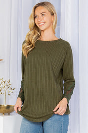 Women's Casual Loose Fit Long Sleeve Tunic Sweater