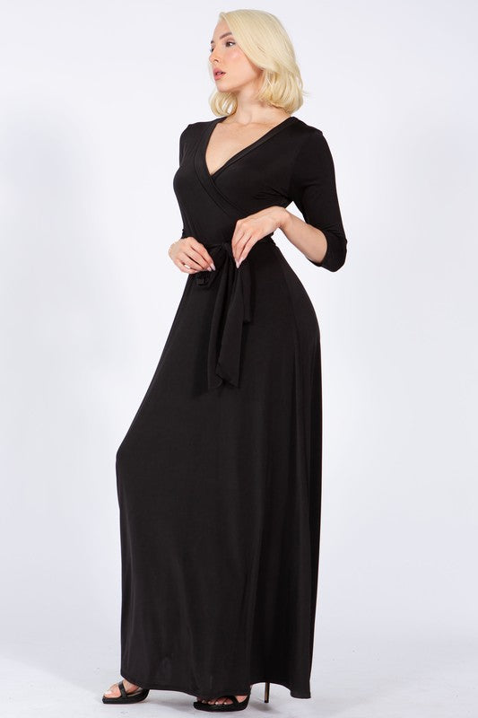 Women's Elegant Maxi Wrap Dress