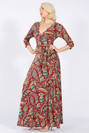 Women's Elegant Maxi Wrap Dress