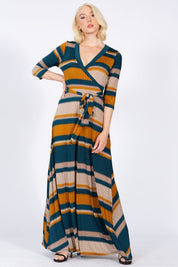 Women's Elegant Maxi Wrap Dress