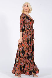 Women's Elegant Maxi Wrap Dress