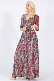 Women's Elegant Maxi Wrap Dress