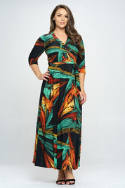 Women's Elegant Maxi Wrap Dress