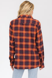 Men's Oversized Checker Plaid Flannel Shirt