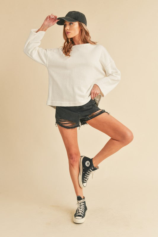 Women's Cozy Crew Neck Cotton Pullover