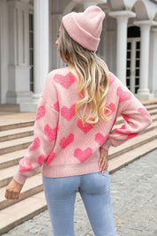 Women's Cozy Hearts Knit Sweater