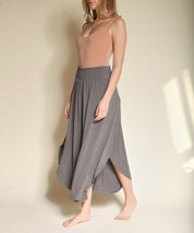 Women's Bamboo Maxi Skirt with Smocked Waist