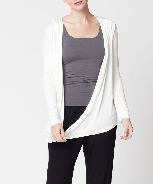 BAMBOO SIMPLE TIE FRONT CARDIGAN