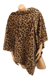 Women's Leopard Pattern Fur Cape