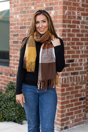 Women's Colorful Plaid Knitted Scarf