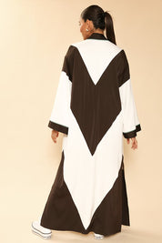 Women's Maxi Chevron Kimono with Side Slits