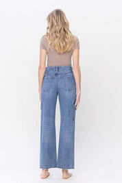 Women's High Rise Relaxed Cargo Jeans