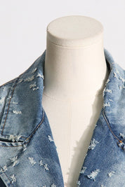 Women's Stylish Denim Blazer Jacket