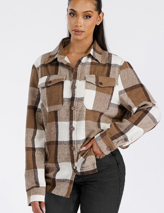 Boyfriend Oversized Soft Flannel Shacket