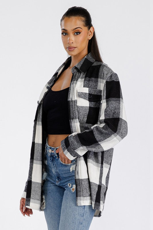 Boyfriend Oversized Soft Flannel Shacket