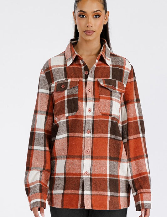 Boyfriend Oversized Soft Flannel Shacket