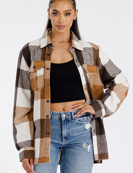 Boyfriend Oversized Soft Flannel Shacket