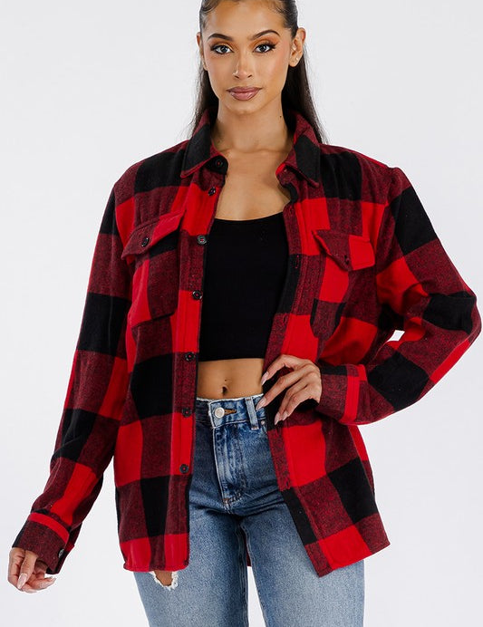 Boyfriend Oversized Soft Flannel Shacket