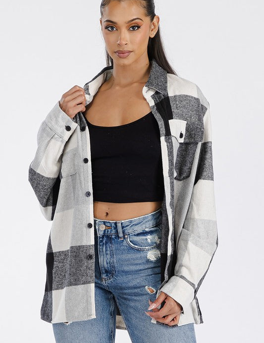 Boyfriend Oversized Soft Flannel Shacket