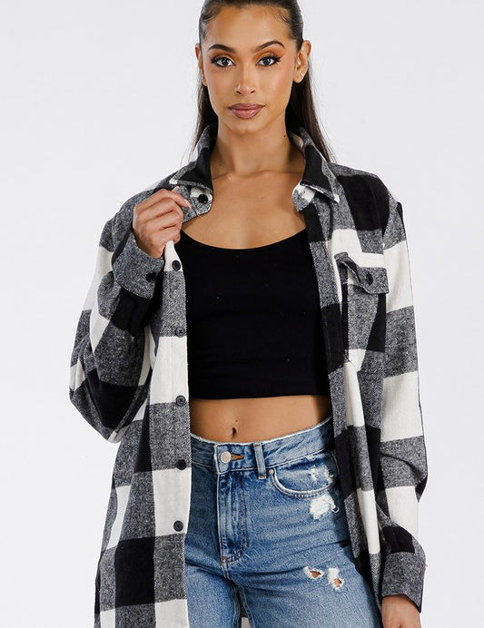 Boyfriend Oversized Soft Flannel Shacket