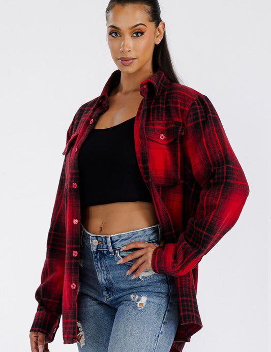 Boyfriend Oversized Soft Flannel Shacket