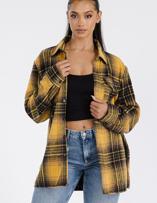 Boyfriend Oversized Soft Flannel Shacket