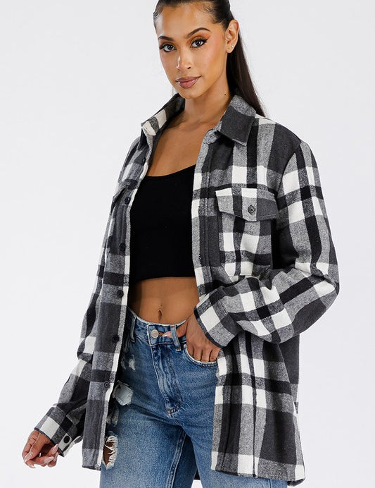 Boyfriend Oversized Soft Flannel Shacket