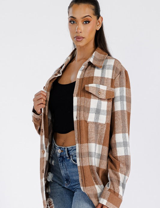 Boyfriend Oversized Soft Flannel Shacket