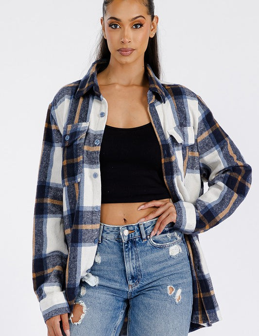 Boyfriend Brushed Flannel Shacket