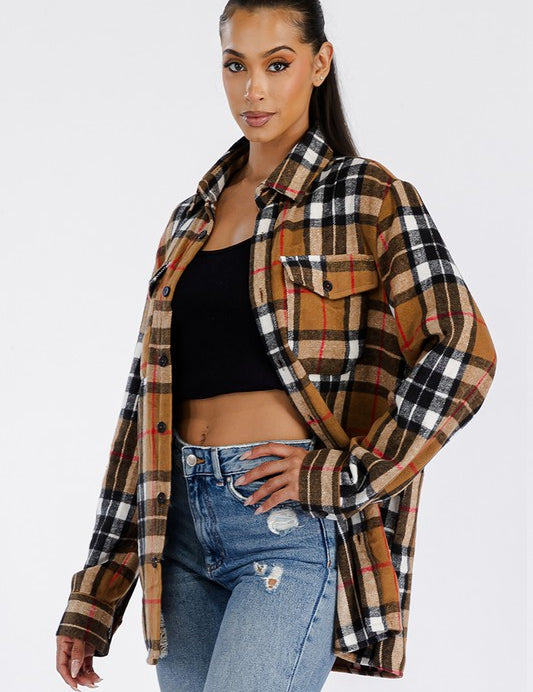 Boyfriend Oversized Soft Flannel Shacket