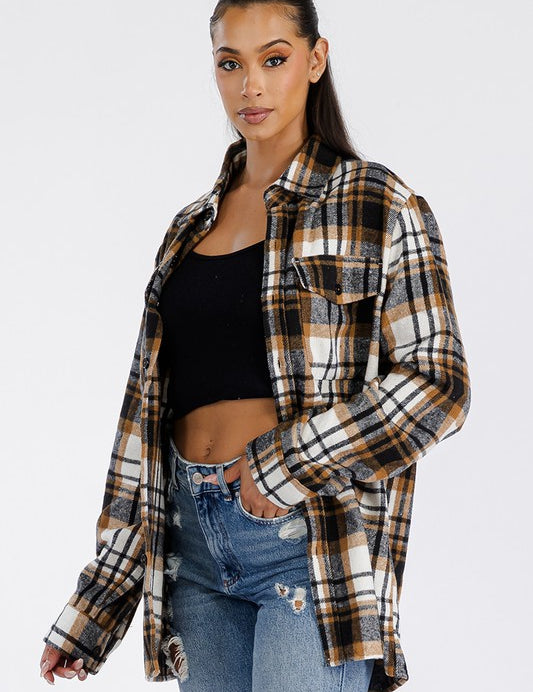 Boyfriend Oversized Soft Flannel Shacket