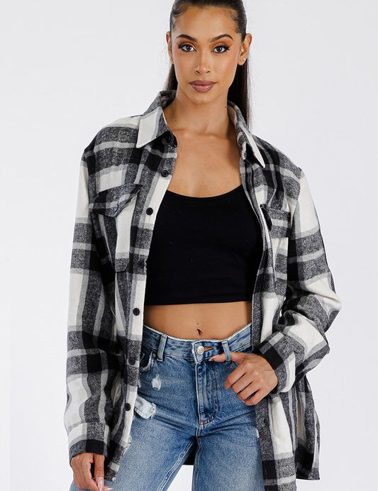 Boyfriend Brushed Flannel Shacket