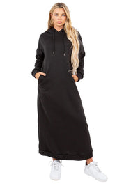 SEXY LONG MAXI HOODIE DRESS