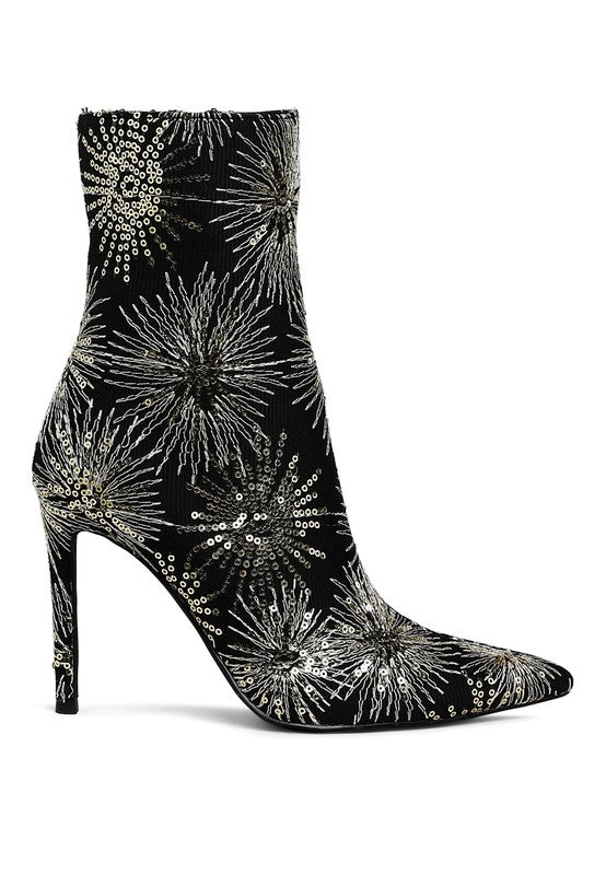 Women's Sequin Embellished Stiletto Boots