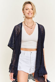 Women's Lace Ruffle Kimono