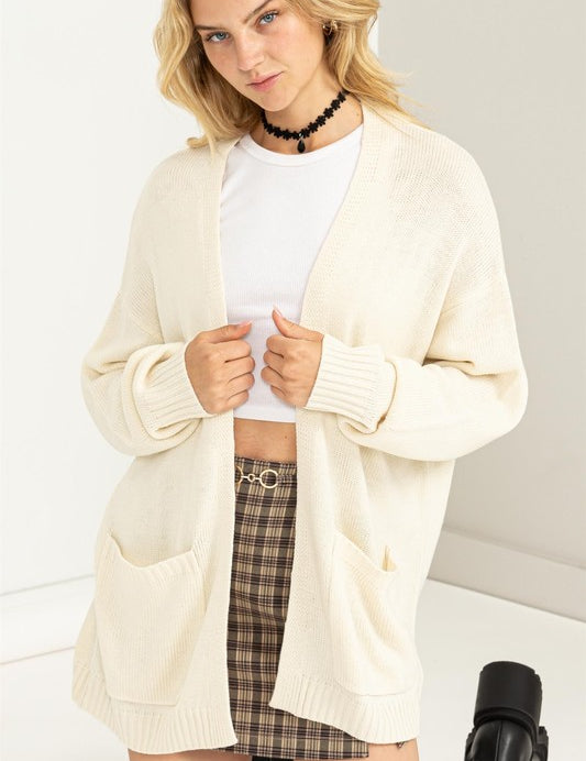 Women's Oversized Open Front Cardigan Sweater