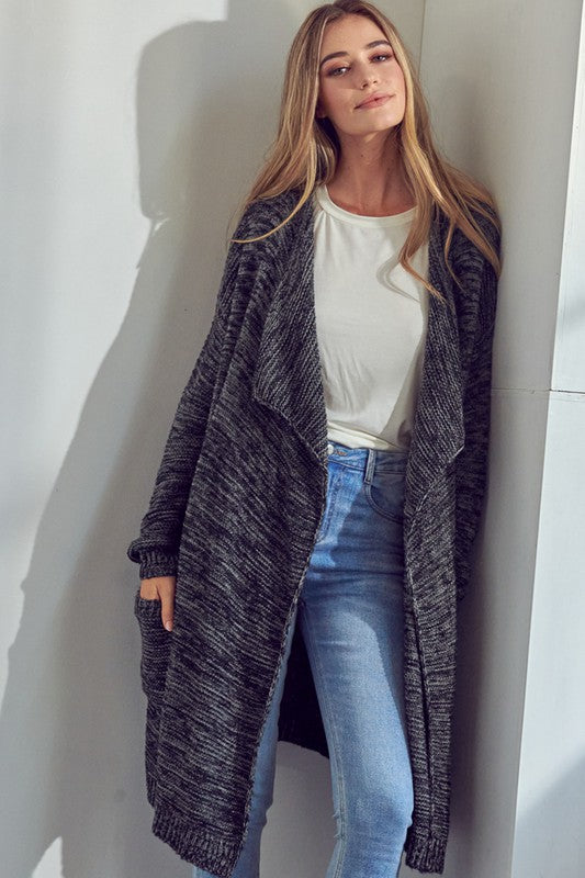 Women's Loose Fit Chunky Knit Cardigan with Pockets