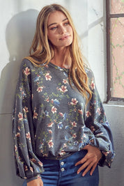 Women's Allover Floral Print Sweatshirts