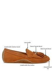 Men's Casual Suede Leather Tassel Loafers