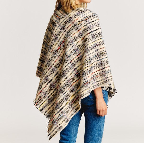 Women's Plaid Tweed Luxe Poncho