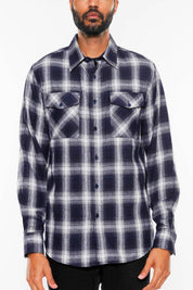 Men's Regular Fit Plaid Checkered Flannel Shirt